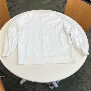 Lululemon athletica perfectly oversized crew neck white sweatshirt size 6
